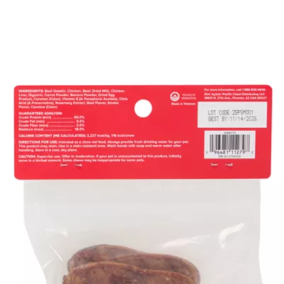 Product Merry and Bright Rawhide Alternative T-Bone Steak Dog Treats 5.08 OZ