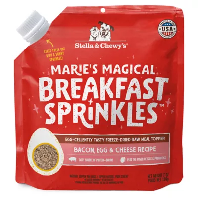 Product Stella & Chewy's Breakfast Sprinkles All Life Stages Dog Food Topper - Bacon, Egg & Cheese
