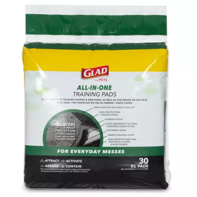 Product Glad for Pets Jumbo Activated Carbon Training Pads For Large Breeds 28"x 30" 30ct