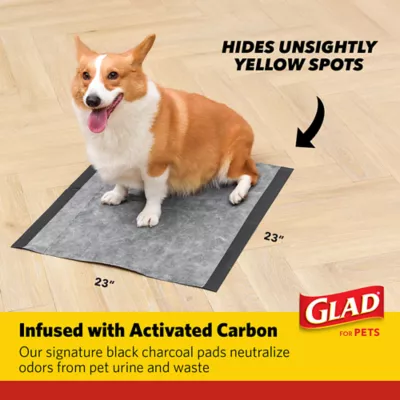 Product Glad for Pets Activated Carbon Training Pads with Chew Deterrent - 23" x 23" 50ct