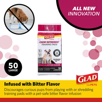 Product Glad for Pets Activated Carbon Training Pads with Chew Deterrent - 23" x 23" 50ct