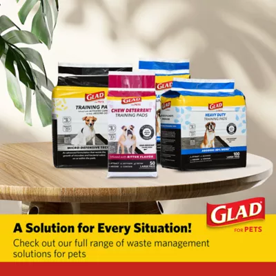 Product Glad for Pets Activated Carbon Training Pads with Chew Deterrent - 23" x 23" 50ct