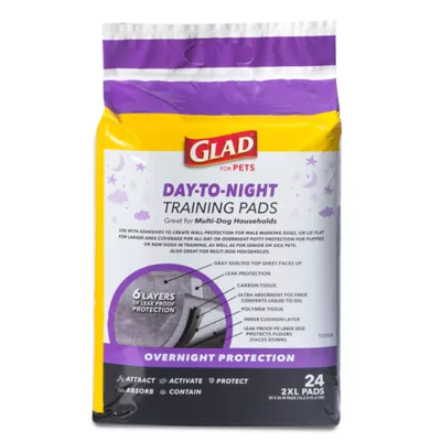 Product Glad for Pets Activated Carbon Training Pads Giant Size Day to Night 30 x 36" - 24ct