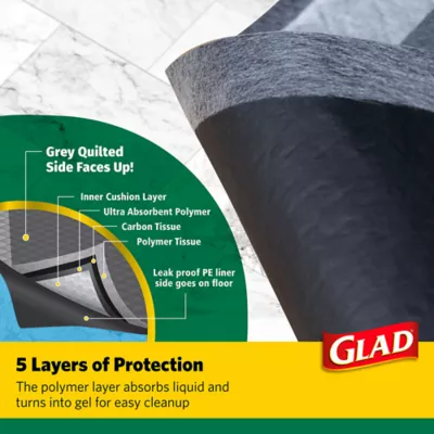 Product Glad for Pets Jumbo Activated Carbon Training Pads, 28"x 30" 50Ct