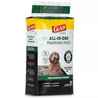 Product Glad for Pets Activated Carbon Training Pads for Puppies and Senior Dogs, 23" x 23" 30ct