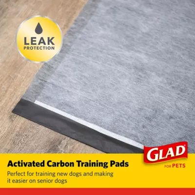 Product Glad for Pets Activated Carbon Training Pads for Puppies and Senior Dogs, 23" x 23" 30ct