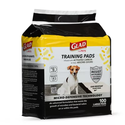 Product Glad for Pets Activated Carbon Training Pads with Micro-Defensive Technology - 23" x 23" 100ct