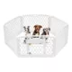 Product IRIS, 24-inch Exercise Multi-Panel Pet Playpen with Door, White