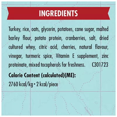 Product Zuke's Mini Naturals Dog Treats - Tender Bites Trees - Turkey and Cranberry Recipe, 142 g