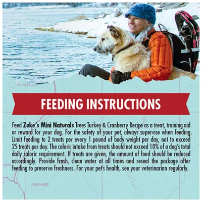 Product Zuke's Mini Naturals Dog Treats - Tender Bites Trees - Turkey and Cranberry Recipe, 142 g