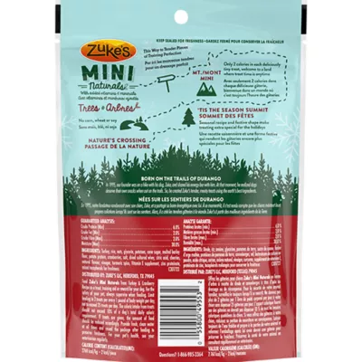 Product Zuke's Mini Naturals Dog Treats - Tender Bites Trees - Turkey and Cranberry Recipe, 142 g