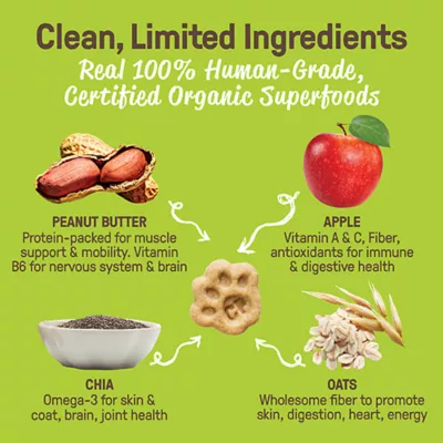 Product COOKIE PAL Dog Treats Peanut Butter & Apple Soft Baked Bites