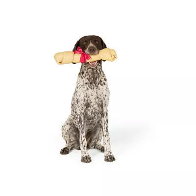 Product Merry and Bright Prime Rib Flavored Rawhide Bone Dog Treat