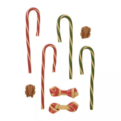 Product Merry and Bright Rawhide Alternative Stocking Variety Pack Dog Treats 15.1 OZ