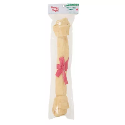 Product Merry and Bright Prime Rib Flavored Rawhide Bone Dog Treat