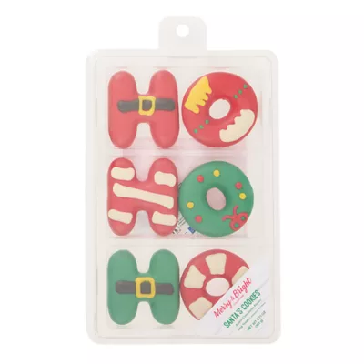 Product Merry and Bright Ho Ho Ho Decorated Cookie Dog Treats 6 Count 5.7 OZ