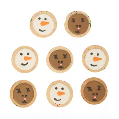 Product Merry and Bright Snowman and Reindeer Cookie Dog Treats 8 Count 5 OZ