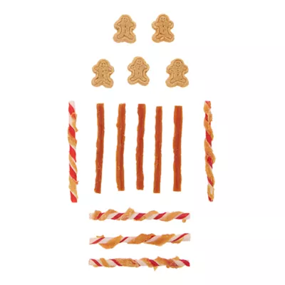 Product Merry and Bright Meaty Variety Pack Stocking Dog Treats 3.5 OZ