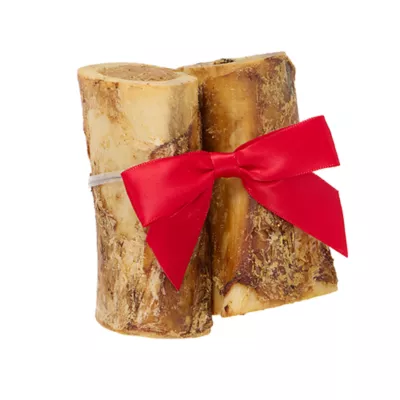 Product Merry and Bright Stuffed Meaty Bone Dog Treat 2 Count 12.8 OZ