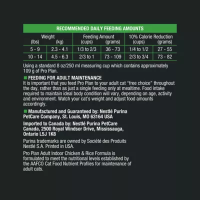 Product Purina Pro Plan Indoor Adult Dry Cat Food - Chicken & Rice