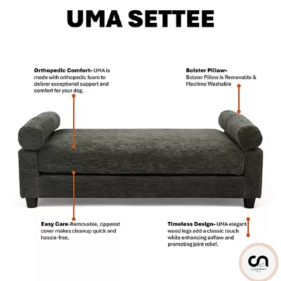 Product Club Nine Pets Uma Orthopedic Settee Dog Bed