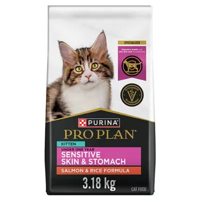 Product Purina Pro Plan Dry Kitten Food, Specialized Sensitive Skin & Stomach - Salmon & Rice