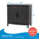 Product Top Fin® Bow Front Raven Oak Finish Aquarium Stand
