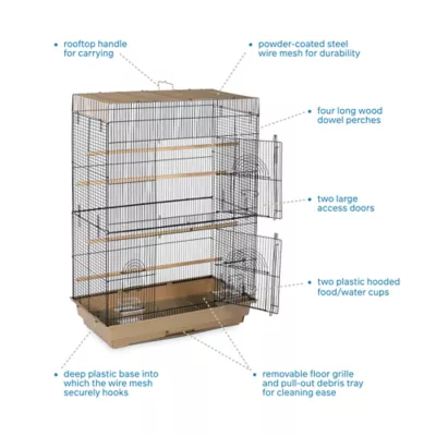 Product Prevue Pet Products Flight Cage in Brown and Black