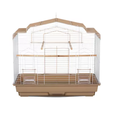 Product Prevue Pet Products Cockatiel Flight Bird Cage in Brown and White