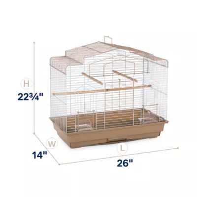 Product Prevue Pet Products Cockatiel Flight Bird Cage in Brown and White