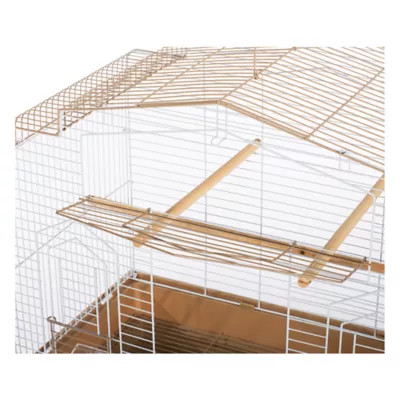 Product Prevue Pet Products Cockatiel Flight Bird Cage in Brown and White