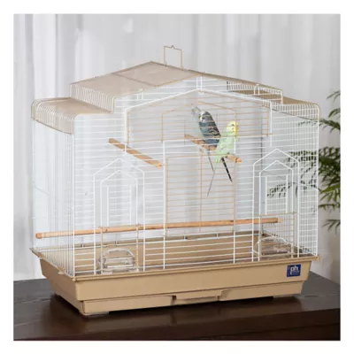 Product Prevue Pet Products Cockatiel Flight Bird Cage in Brown and White