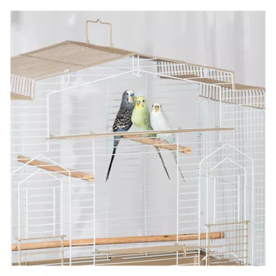 Product Prevue Pet Products Cockatiel Flight Bird Cage in Brown and White