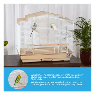 Product Prevue Pet Products Cockatiel Flight Bird Cage in Brown and White