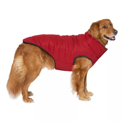Product Canada Pooch Reversible Puffer Dog Vest - Black & Red