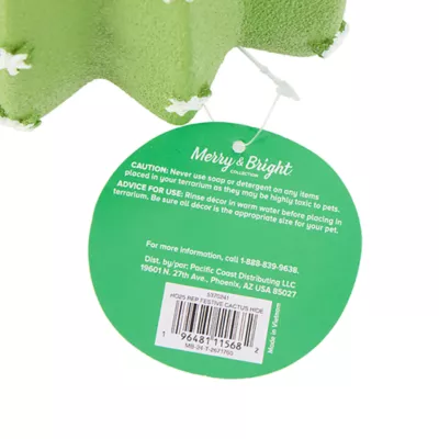 Product Merry & Bright® Festive Cactus Hide Reptile Terrarium Decor