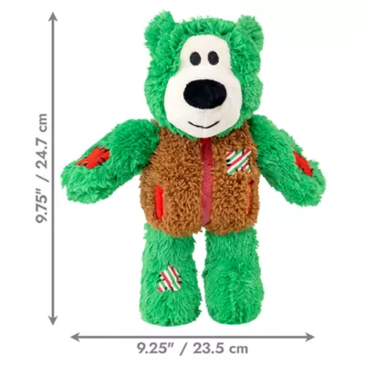 Product KONG® Holiday Wild Knots Fleece Vest Bear Dog Toy