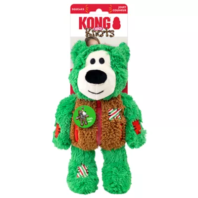 Product KONG® Holiday Wild Knots Fleece Vest Bear Dog Toy