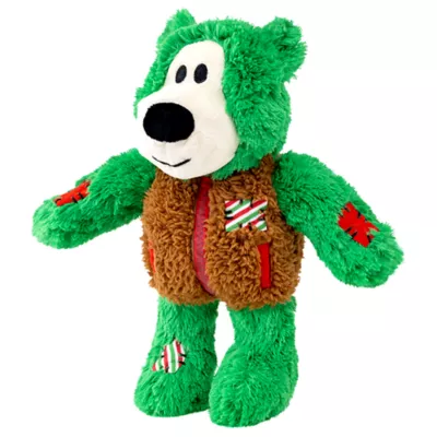 Product KONG® Holiday Wild Knots Fleece Vest Bear Dog Toy
