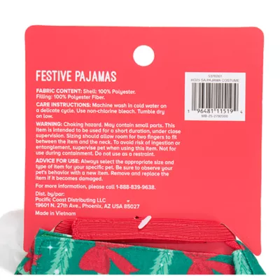 Product Merry & Bright® Small Pet Festive Pajamas