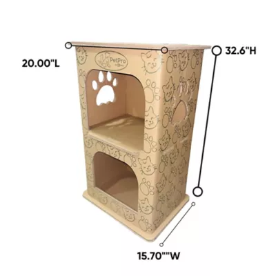 Product PetPro 2-Floor Cardboard Cat House