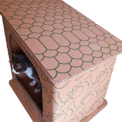 Product PetPro Modern Cardboard Cat House