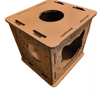 Product PetPro Cardboard Cat House for Indoor Cats