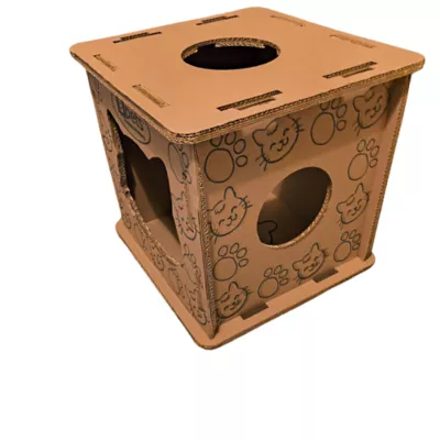 Product PetPro Cardboard Cat House for Indoor Cats