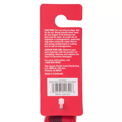 Product Merry & Bright® Gingham Holiday Dog Collar