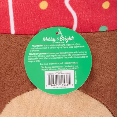 Product Merry & Bright® XL Bear Plush Dog Toy
