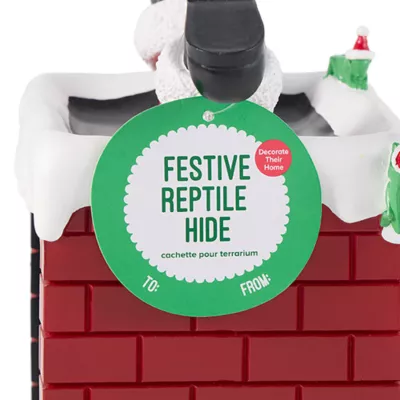 Product Merry & Bright® Chimney Hide Reptile Terrarium Decor