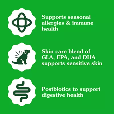 Product Greenies Allergy & Immune Support Sensitive Care Dog Supplement, Peanut Butter Flavor, 80 Count Tub