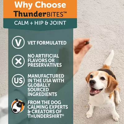Product ThunderBites Calm + Hip & Joint Daily Soft Chews for Dogs, 90 Count