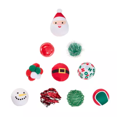 Product Merry & Bright® Holiday Cat Toys, 10 Pack